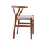 Ensemble de 4 chaises de salle à manger en bois massif tissé en rotin-1539907718