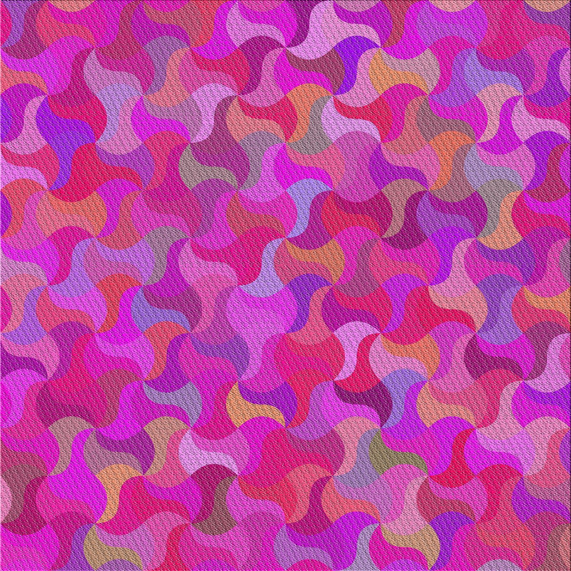 Tapis rose tissé à la machine, Carré 4 pi