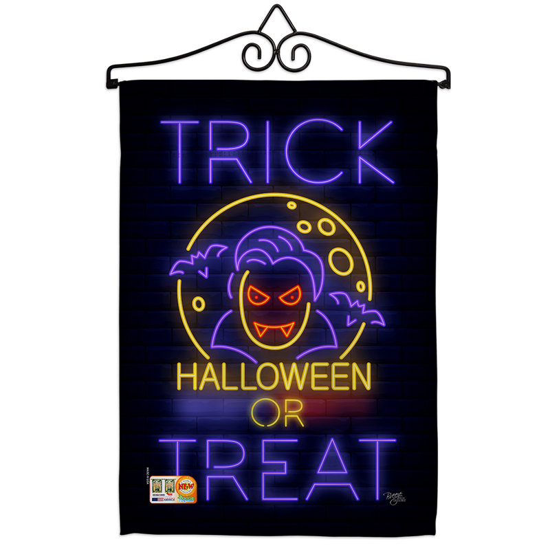 Double Sided 18.5'' H x 13'' W Polyester Halloween Flag Set