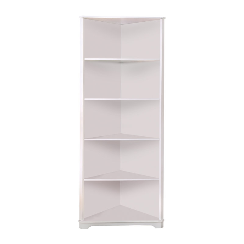 Metter Corner Bookcase, White
