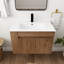 Meuble-lavabo de 30 pouces avec lavabo en céramique blanche et tablette réglable