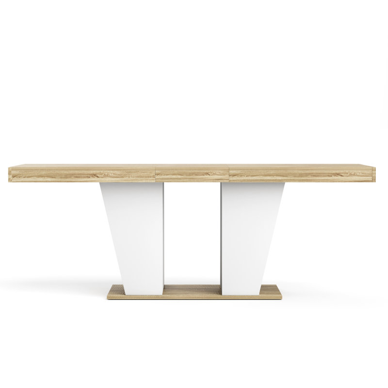 Table de salle à manger extensible de 78,7 pouces pour 8 à 10 personnes, table de cuisine rustique avec tablettes de rangement, table de salle à manger en bois à longueur réglable de style industriel pour la salle à manger, la cuisine et le bureau personnel