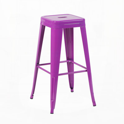 Tabouret de bar de 76 cm (30 pouces) de hauteur comptoir, ensemble de 4 tabourets de bar en métal sans dossier, non empilables