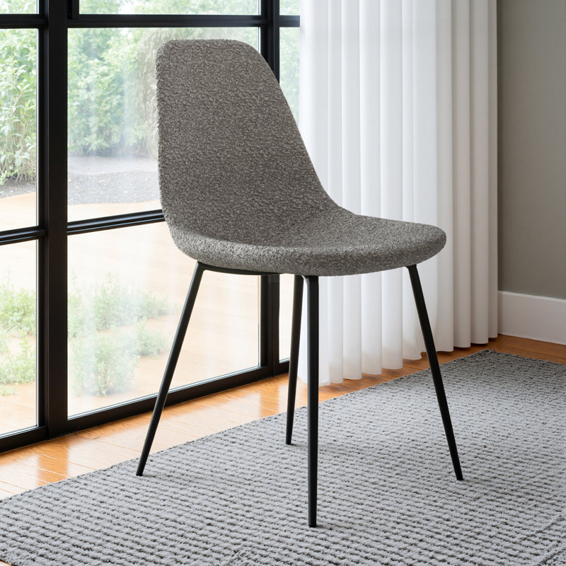 Chaise Kinlaw Boucle, Gris bouclé