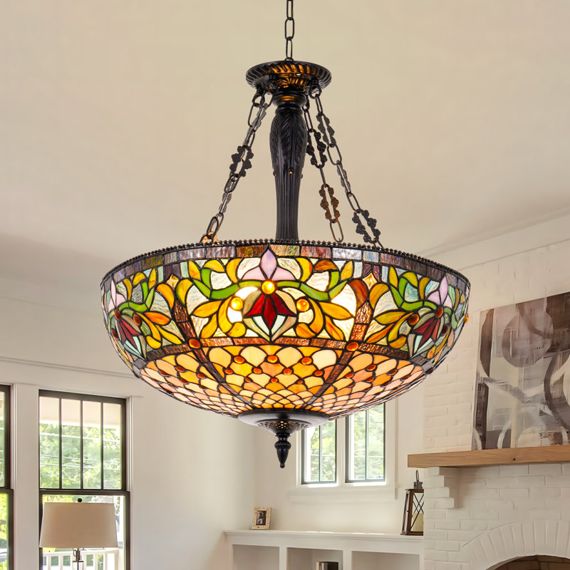 Sarita 5 - Light Dimmable Urn / Bowl Chandelier