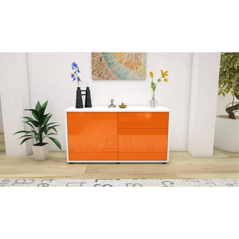 Montrose Sideboard, White/Orange