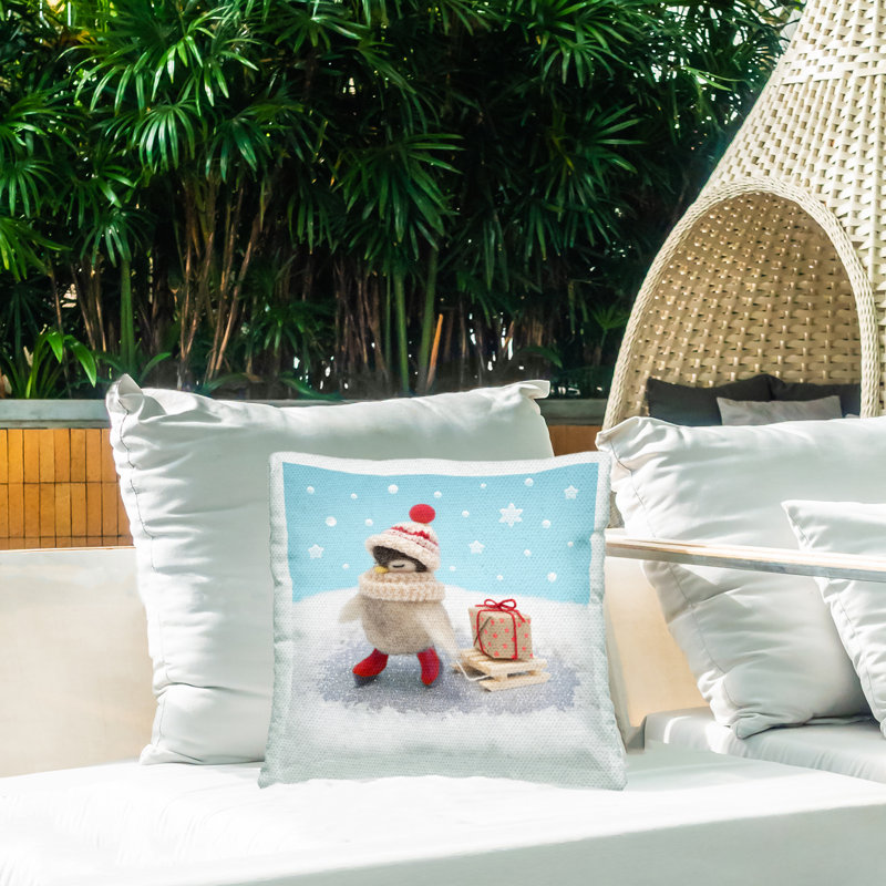 Polka Dots Outdoor Throw Pillow