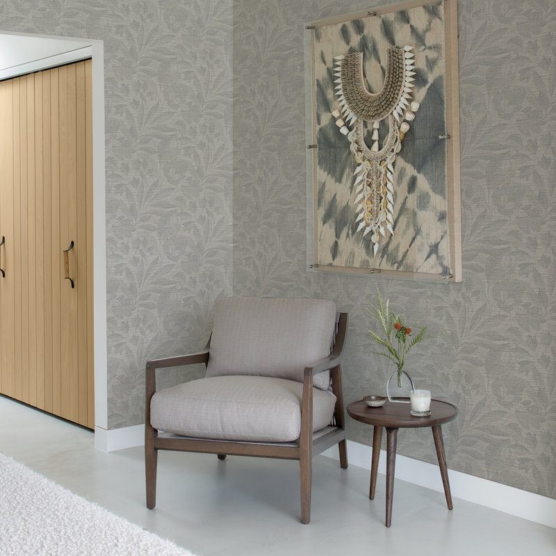 Floral Wallpaper, Gray