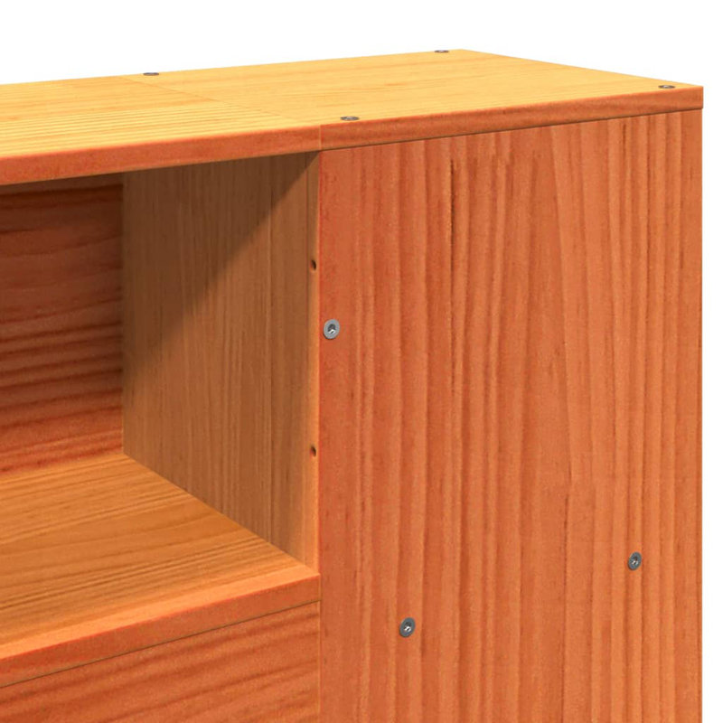 Mohall Solid Wood Bed, 150 x 200 cm, Wax Brown