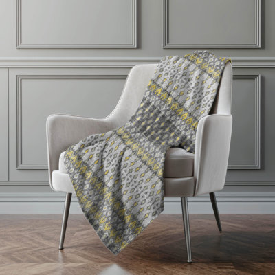 Addison Machine Washable Sherpa Tribal Throw Blanket
