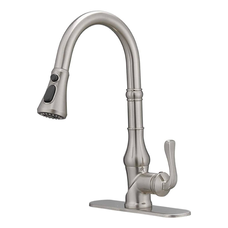 AWZTOO Pull Down Kitchen Faucet, Brushed Nickel