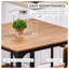Ensemble de table de bar à hauteur de comptoir pour 4 personnes Meco, ensemble de table de cuisine carrée et chaises avec repose-pieds, pieds en métal, ensemble de table de salle à manger industrielle pour 4 personnes, noyer, ensemble de table de sall