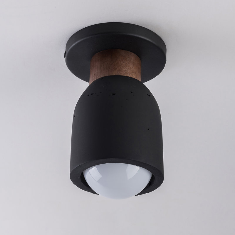 Plafonnier encastré Pompéi, Lave / noir