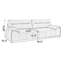 Canapé modulaire 90,55 "blanc 100% polyester-129704735-129704736