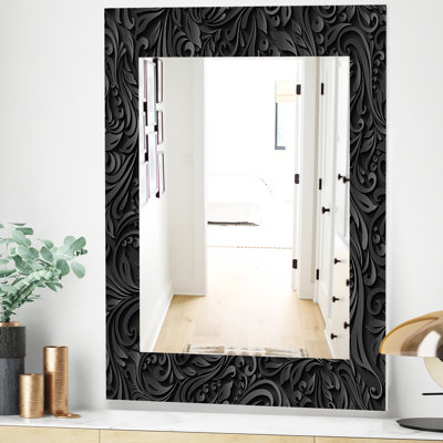 Miroir mural 10 obsidian impressions