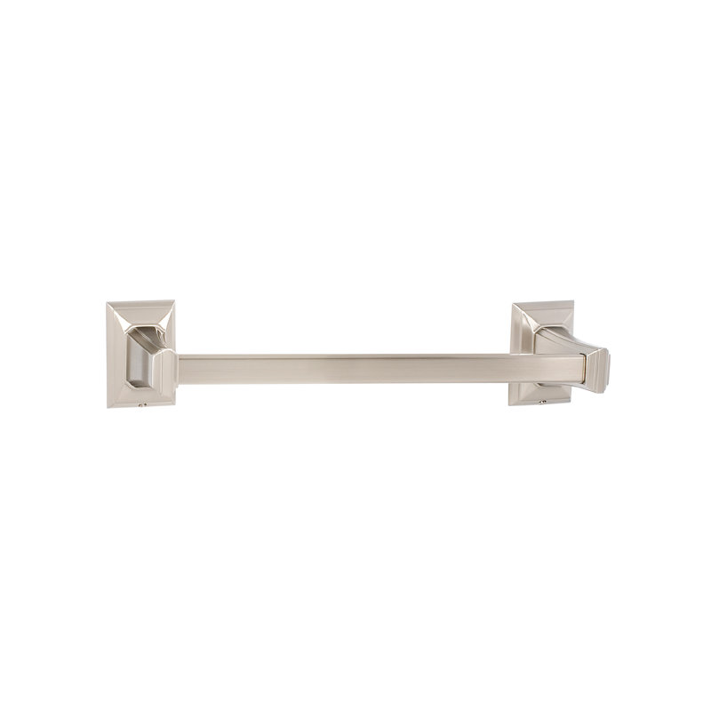Geometric Wall Mounted Towel Bar, Satin Nickel