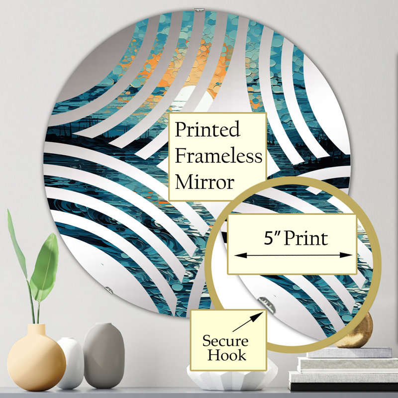Miroir d'appoint Minimalisme, 23,6 po x 23,6 po