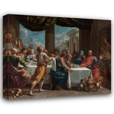 "Le mariage à Cana" par Charles Poerson - Art mural sur toile tendue avec châssis