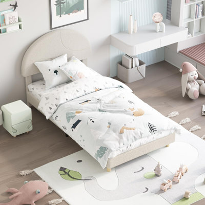 Arch-Shaped Upholstered Platform Bed