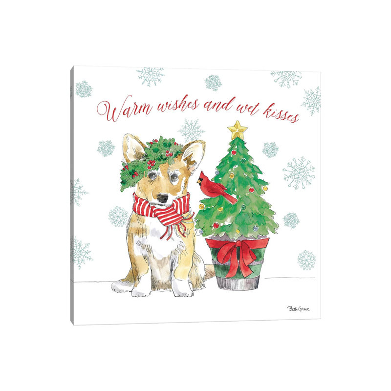 Holiday Paws V by Beth Grove - Wrapped Canvas Print, 45.72 cm H x 45.72 cm W x 3.175 cm D