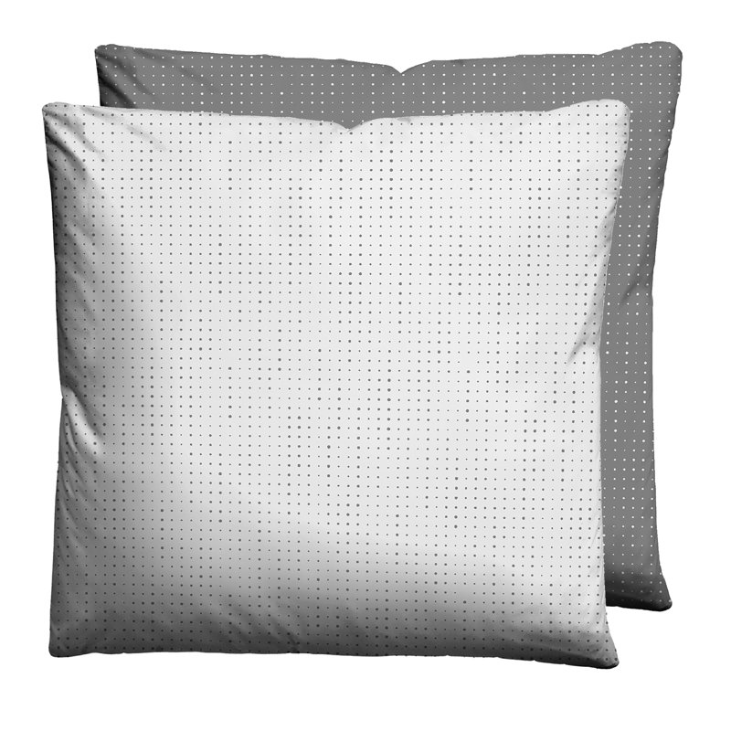 Polka Dots Euro Cushion Cover, Grey, 80 x 80cm