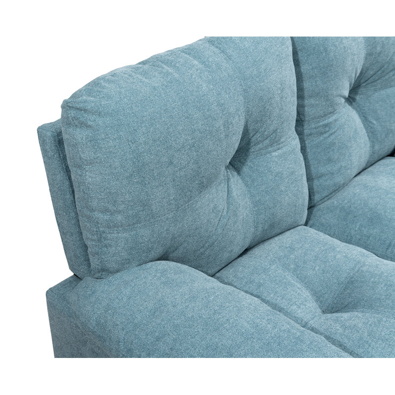 Marly Upholstered Loveseat, Blue, 36" H x 56" W x 31" D