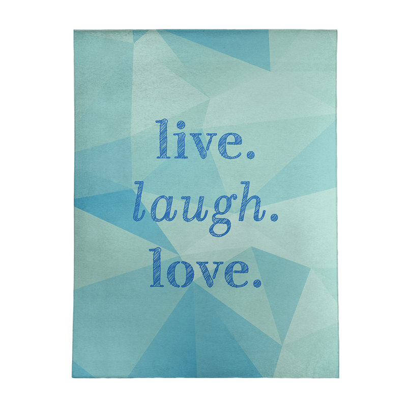 Tapis en poly-chenille en poly-citation live gemme love, Rectangle 9 pi x 12 pi