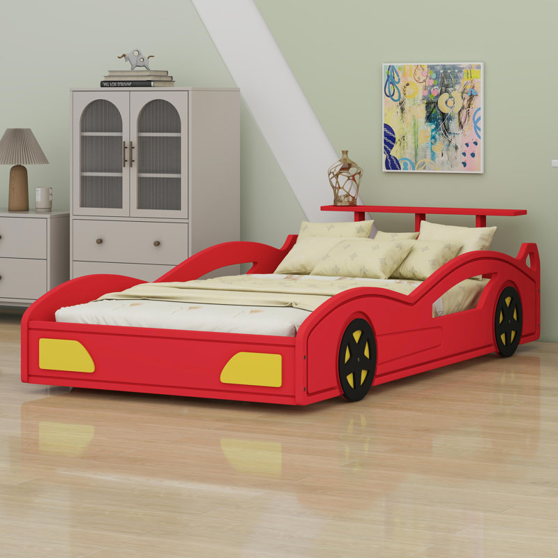 Wooden Race Car Bed, Red