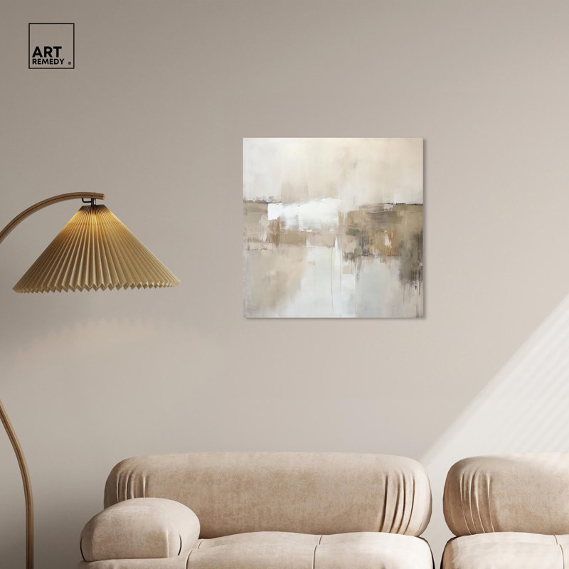 «Windswept Reverie I», toile minimaliste abstraite par Art Remedy, Toile tendue, H 24 po x l 24 po x P 1,5 po