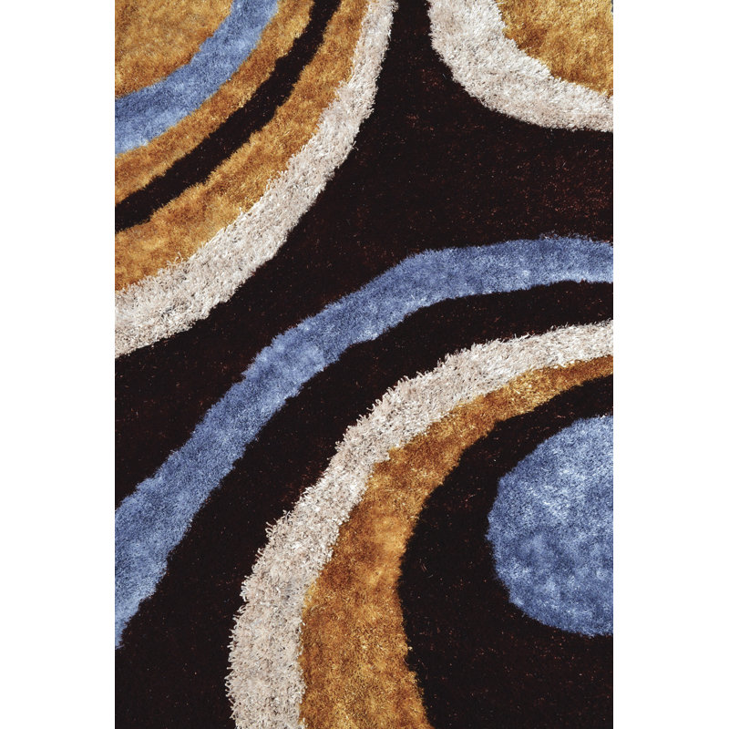 Tapis de style moderne bleu/noir Amaris