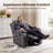 Lacreta 37" Wide Modern Polyester Blend Soft Backrest Manual Recliner with Massage & Heating Function Gray-1271586354