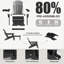Chaise Adirondack en PEHD pliante et ajustable avec repose-pieds-14471615