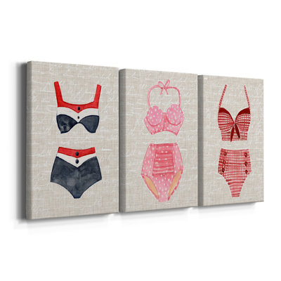 Toile rétro sur toile tendue - 3 pièces