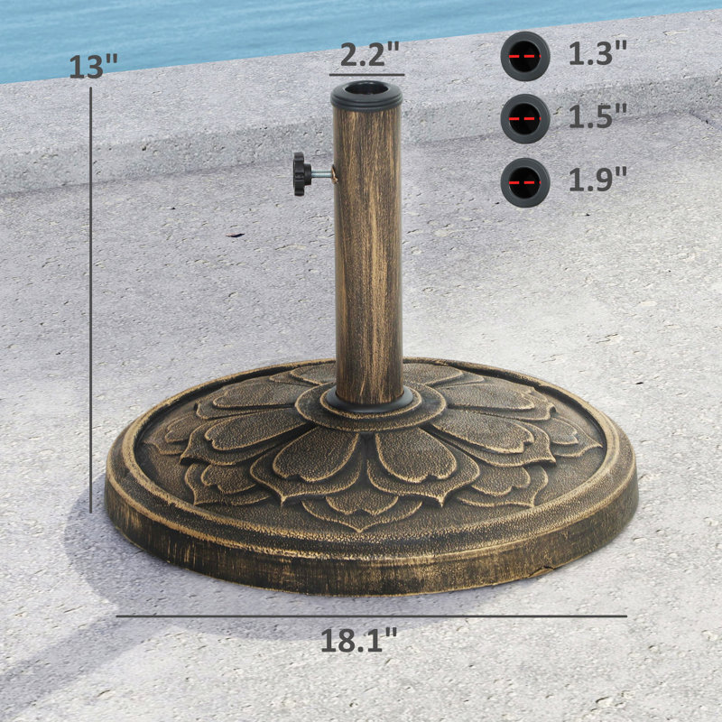Porte-parapluie, base de parasol de patio, base de parasol d'extérieur en résine