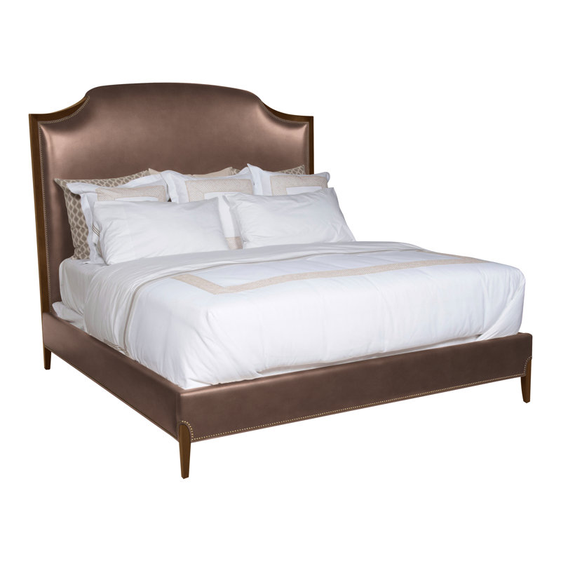 Lillet Queen Upholstered Panel Bed, Dove Gray, Yes, Gatsby Brown Sugar