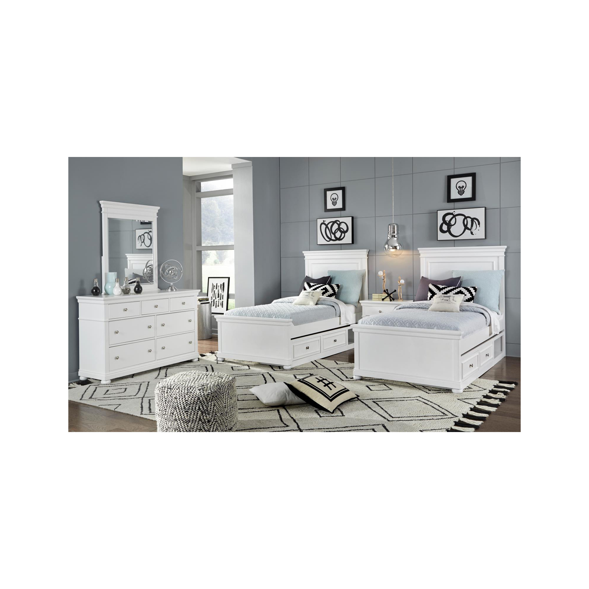 Jayden 7-Drawer Dresser, White
