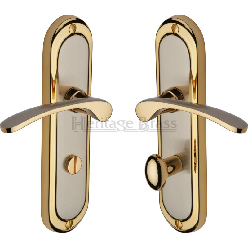 Heritage Brass Heritage Door Handle for Bathroom Ambassador Design, Jupiter Split