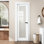 Porte standard en bois manufacturé en verre massif givré apprêté pour garde-manger