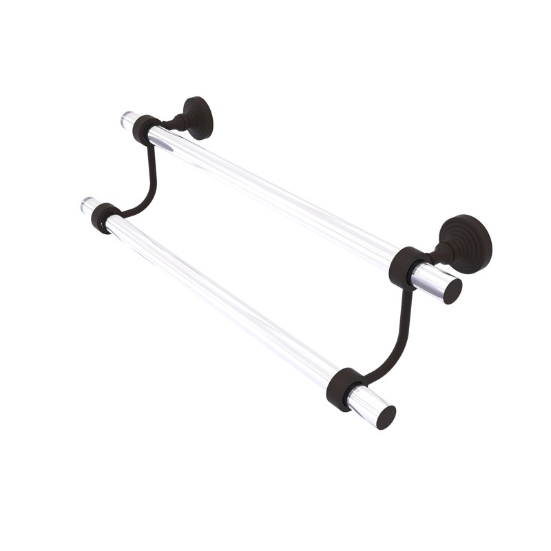 Porte-serviettes mural double Jarrell, Bronze huilé, H 7,785 po x l 22 po x P 5,3 po