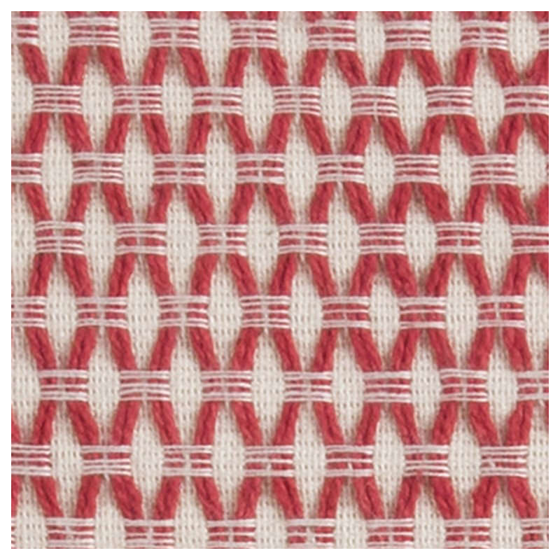 Coussin décoratif en coton, Rouge / ivoire