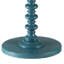 Table d'appoint ronde en bois bleu sarcelle, support à piédestal simple, design classique, salle à manger ou salon, espaces restreints, articles décoratifs sur pied en bois, salle à manger élégante, espace, petites pièces, décoration