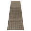 Wool Striped Area Rug in Brown/Gray