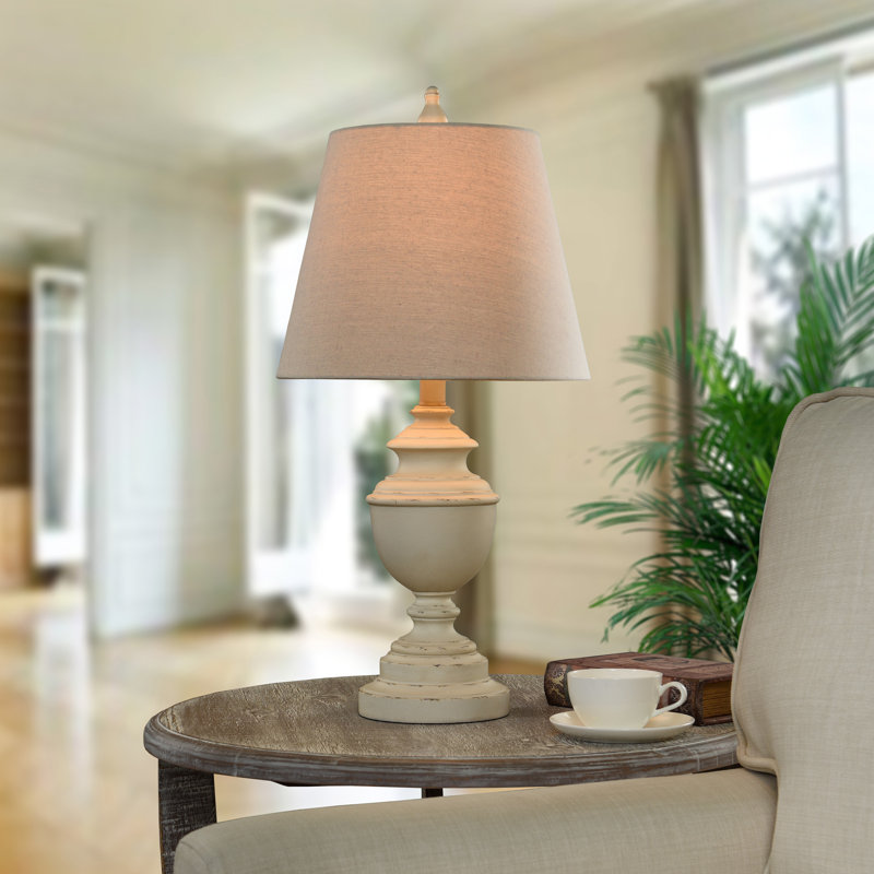 Gackle Resin Table Lamp, Cream