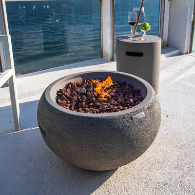 York 27" Liquid Concrete Fire Bowl