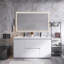 60 po Meuble-lavabo autoportant à double cuve avec comptoir-621491423