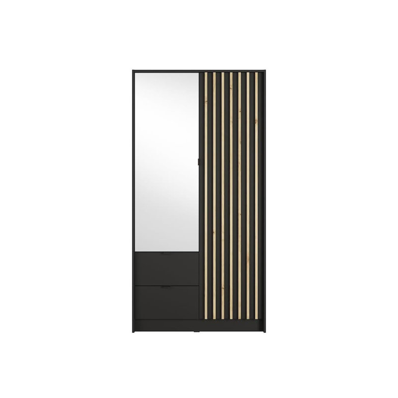 Katania 2-Door Hinged Wardrobe - W102 x H201 x D55cm