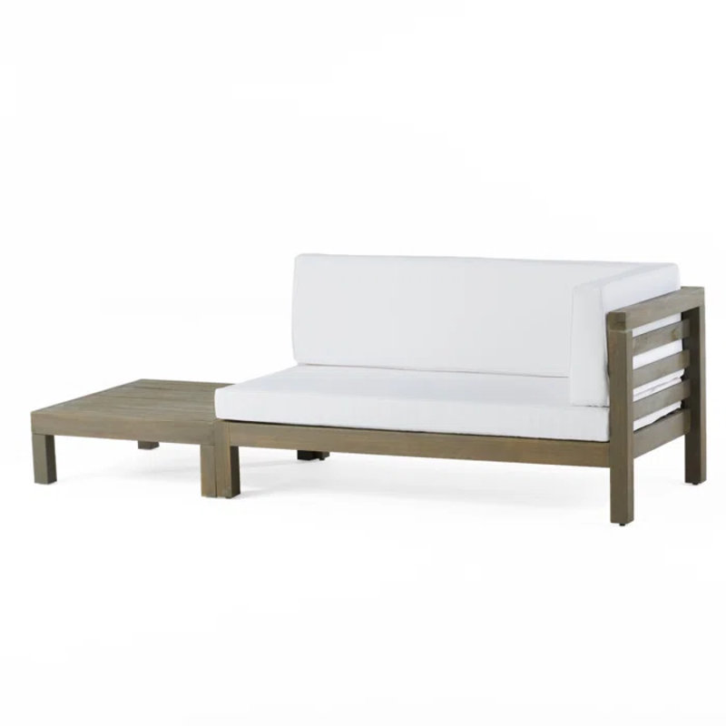 BANC D'ANGLE ET COFFRE À OAN, Blanc