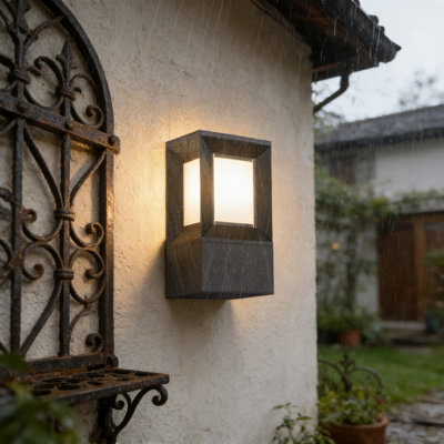 Applique murale d'extérieur moderne moderne, luminaire extérieur imperméable de 11 pouces avec DEL blanc chaud 3000K, fabrication en aluminium pour les porches de patio et les murs de maison