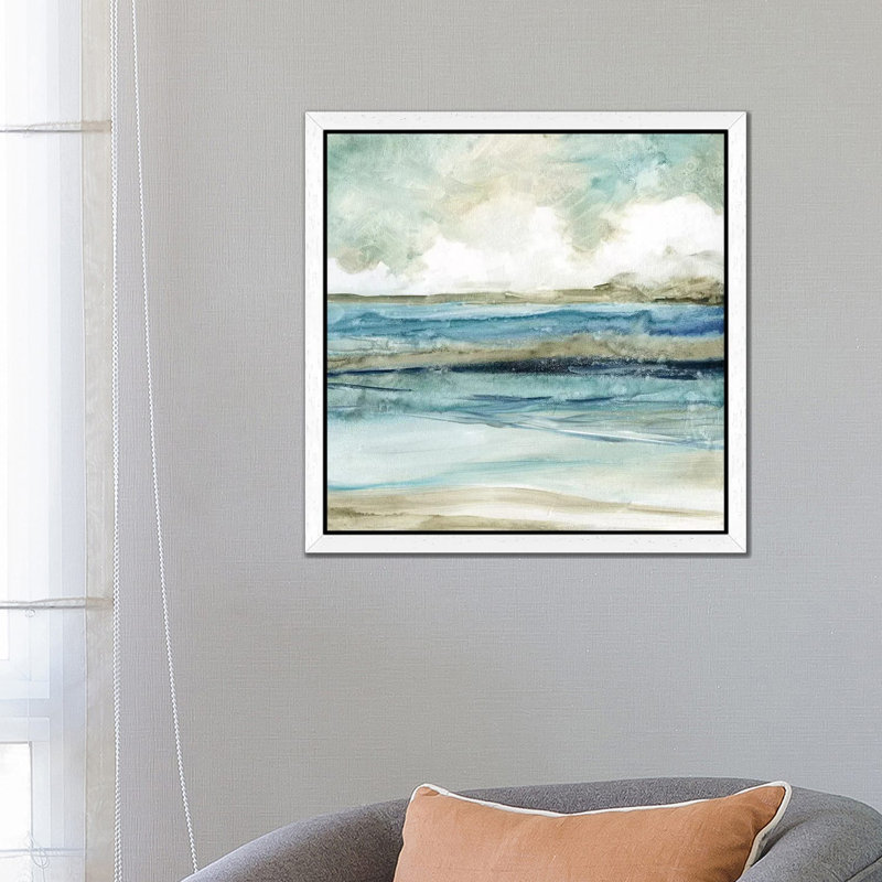 Soft Surf II by Carol Robinson - Print on Canvas, 45.72 cm H x 45.72 cm W, White Framed