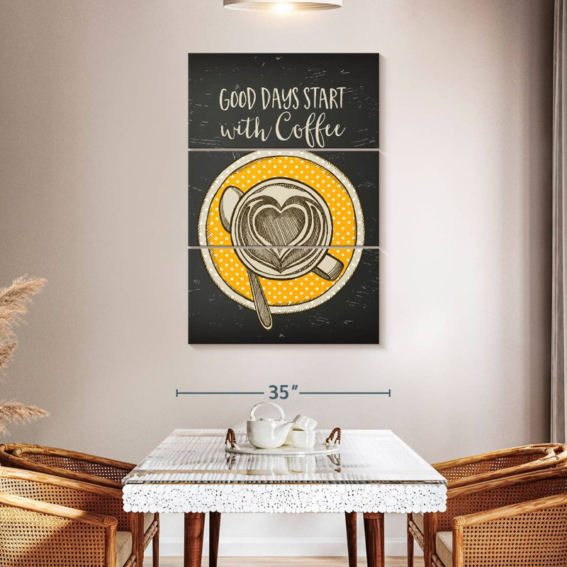 Yarlin Good Days Start With Coffee, H 50 po x l 32 po